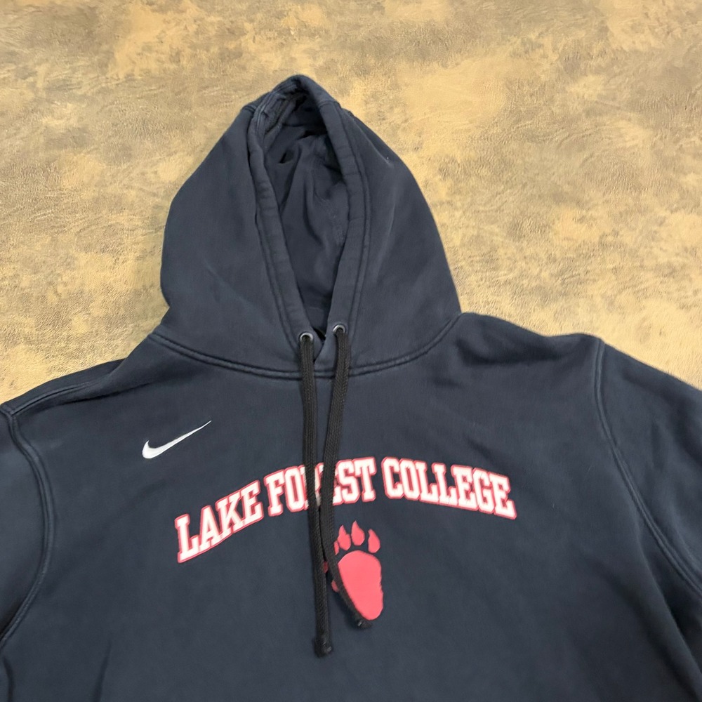 Nike Hoodie Mens Medium Black Lake Forest College Foresters Pullover 835585-010